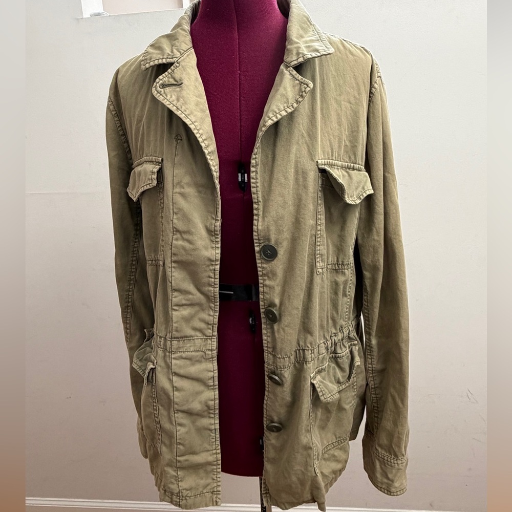 Velvet by Graham & Spencer Khaki Green Military Jacket, size L